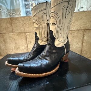 Freebird by Steven Black and Cream Heeled Boots